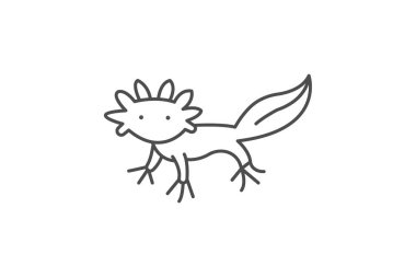 Axolotl, vektör, piksel mükemmel, illüstratör dosyası