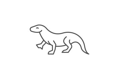 Komodo Ejderhası, vektör, piksel mükemmel, illüstratör dosyası
