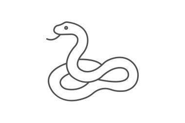 Pürüzsüz Yeşil Yılan, vektör, piksel mükemmel, illüstratör dosyası