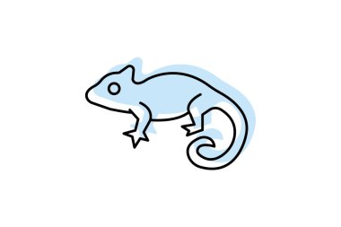 Bukalemun, vektör, piksel mükemmel, çizer dosyası