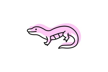 Mavi Dilli Skink, vektör, piksel mükemmel, illüstratör dosyası