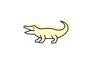 Timsah, vektör, piksel mükemmel, illüstratör dosyası