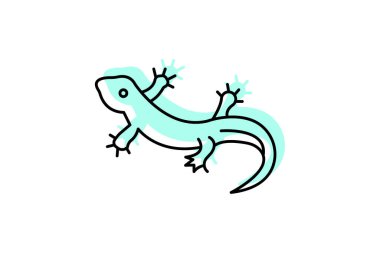 Ateş Semenderi, vektör, piksel mükemmel, illüstratör dosyası