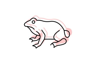 Kurbağa, vektör, piksel mükemmel, illüstratör dosyası