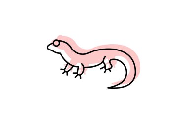 Şişman Kuyruklu Gecko, vektör, piksel mükemmel, illüstratör dosyası