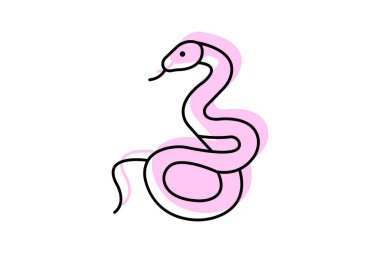 Çıngıraklı yılan, vektör, piksel mükemmel, illüstratör dosyası