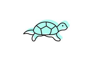 Gölet Kaplumbağası, vektör, piksel mükemmel, illüstratör dosyası