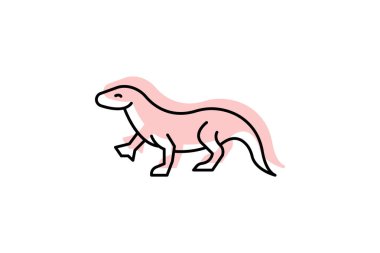 Komodo Ejderhası, vektör, piksel mükemmel, illüstratör dosyası
