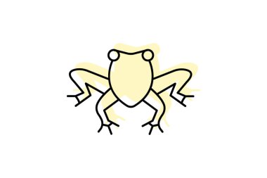 Oryantal Ateş Göbekli Kurbağa, vektör, piksel mükemmel, illüstratör dosyası