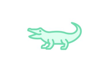 Timsah, vektör, piksel mükemmel, illüstratör dosyası