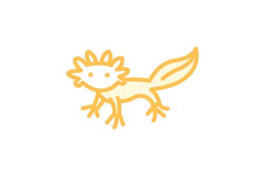 Axolotl, vektör, piksel mükemmel, illüstratör dosyası
