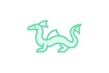 Su Ejderhası, vektör, piksel mükemmel, illüstratör dosyası