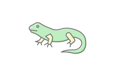 Yeşil iguana, vektör, piksel mükemmel, illüstratör dosyası