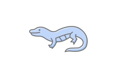 Mavi Dilli Skink, vektör, piksel mükemmel, illüstratör dosyası