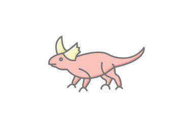 Boynuzlu Kertenkele, vektör, piksel mükemmel, illüstratör dosyası