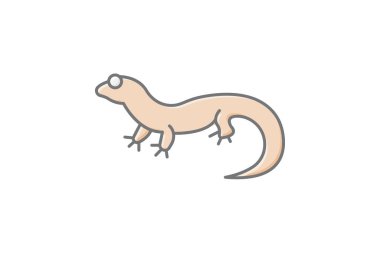 Şişman Kuyruklu Gecko, vektör, piksel mükemmel, illüstratör dosyası