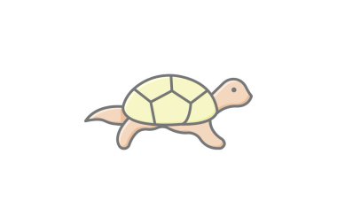 Gölet Kaplumbağası, vektör, piksel mükemmel, illüstratör dosyası