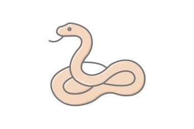 Pürüzsüz Yeşil Yılan, vektör, piksel mükemmel, illüstratör dosyası