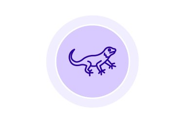 Yakalı Kertenkele, vektör, piksel mükemmel, illüstratör dosyası