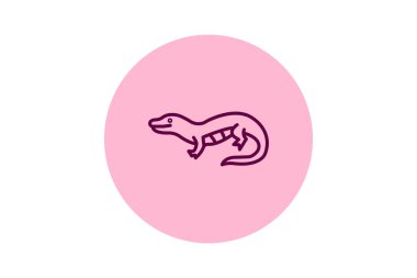 Mavi Dilli Skink, vektör, piksel mükemmel, illüstratör dosyası