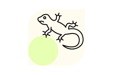 Armalı Gecko, vektör, piksel mükemmel, illüstratör dosyası