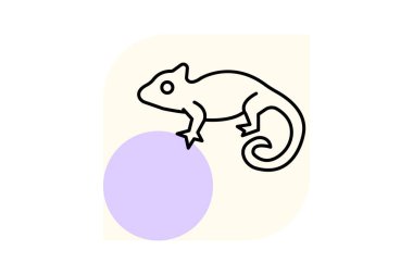 Bukalemun, vektör, piksel mükemmel, çizer dosyası