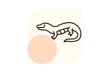 Mavi Dilli Skink, vektör, piksel mükemmel, illüstratör dosyası