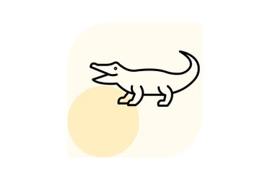 Timsah, vektör, piksel mükemmel, illüstratör dosyası