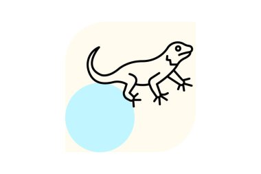 Yakalı Kertenkele, vektör, piksel mükemmel, illüstratör dosyası