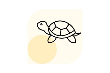 Boyalı Kaplumbağa, vektör, piksel mükemmel, illüstratör dosyası