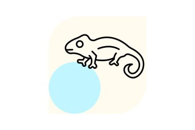 Jackson 'ın Bukalemunu, vektör, piksel mükemmel, illüstratör dosyası