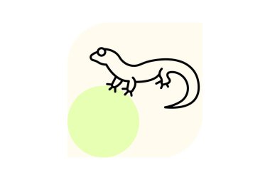 Şişman Kuyruklu Gecko, vektör, piksel mükemmel, illüstratör dosyası