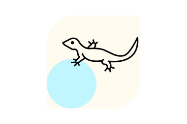 Dikenli Kertenkele, vektör, piksel mükemmel, illüstratör dosyası