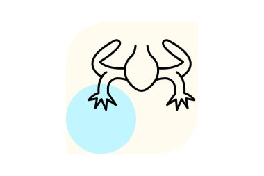 Pençeli Kurbağa, vektör, piksel mükemmel, illüstratör dosyası