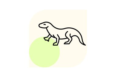 Komodo Ejderhası, vektör, piksel mükemmel, illüstratör dosyası