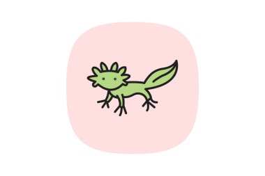 Axolotl, vektör, piksel mükemmel, illüstratör dosyası