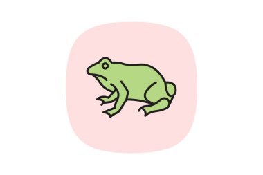 Kurbağa, vektör, piksel mükemmel, illüstratör dosyası