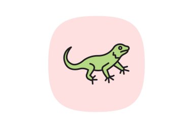 Yakalı Kertenkele, vektör, piksel mükemmel, illüstratör dosyası