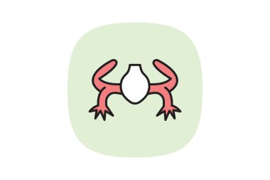 Pençeli Kurbağa, vektör, piksel mükemmel, illüstratör dosyası