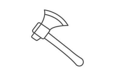 Axe, vektör, piksel mükemmel, illüstratör dosyası