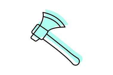 Axe, vektör, piksel mükemmel, illüstratör dosyası