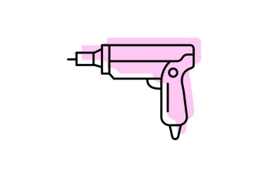 Çivi tabancası, vektör, piksel mükemmel, illüstratör dosyası