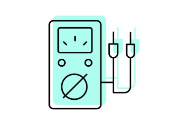 Voltaj ölçer, vektör, piksel mükemmel, illüstratör dosyası