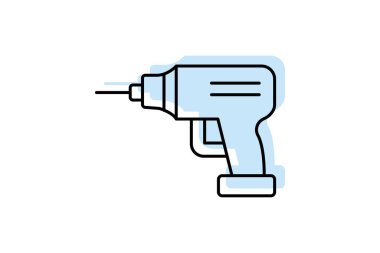 Power Drill, vektör, piksel mükemmel, illüstratör dosyası