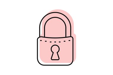 Asma kilit, vektör, piksel mükemmel, resimleyici dosyası