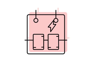 Devre Kesici, vektör, piksel mükemmel, illüstratör dosyası