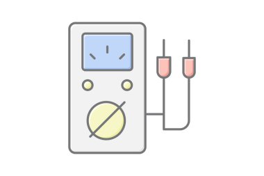 Voltaj ölçer, vektör, piksel mükemmel, illüstratör dosyası