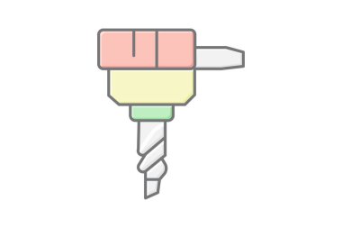 Matkap ucu, vektör, piksel mükemmel, illüstratör dosyası