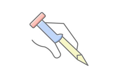 Çivi, vektör, piksel mükemmel, illüstratör dosyası