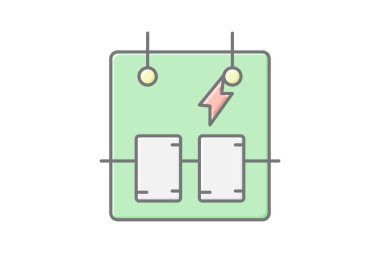 Devre Kesici, vektör, piksel mükemmel, illüstratör dosyası